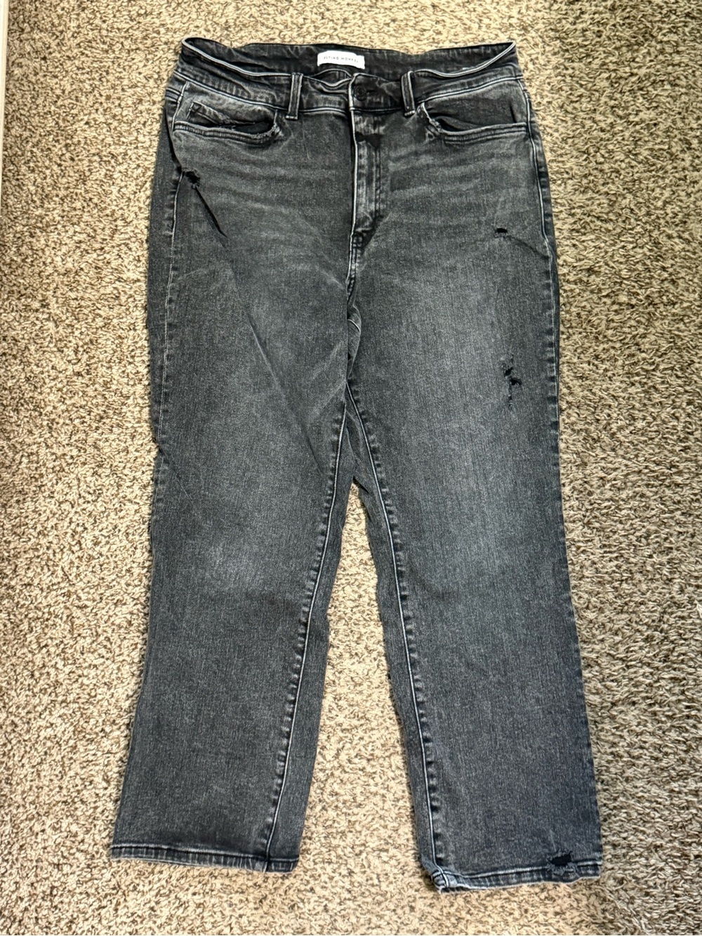 Flying Monkey Women's Charcoal Black Straight Leg Jeans